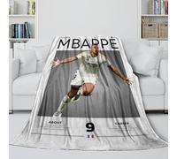ZIMONJO Mbappe Manta Franela - Fútbol Cobija Guay Regalo Cumpleaños para Hermana Hermano Sobrino Sobrina Colega - Sofá Cama Silla Viaje Acampada Decoración 60x80inch(150x200cm)