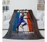 ZIMONJO Mbappe Manta Franela - Fútbol Cobija Guay Regalo Cumpleaños para Hermana Hermano Sobrino Sobrina Colega - Sofá Cama Viaje Acampada Decoración 40x50inch(100x130cm)