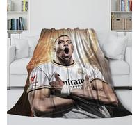 ZIMONJO Mbappe Manta Franela Impresa 3D - Fútbol Cobija Guay Regalo Cumpleaños para Hermana Hermano Sobrino Sobrina Colega - Sofá Cama Silla Cuna Decoración 50x60inch(127x152cm)