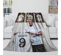 ZIMONJO Mbappe Manta Suave Esponjosa - Fútbol Manta Guay Regalo Cumpleaños para Hermana Hermano Sobrino Sobrina Colega - Cama Sofá Oficina Cuna 80x90inch(200x230cm)