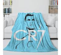 ZIMONJO Ronaldo Manta Franela - Portugal Fútbol Cobija Guay Regalo Cumpleaños para Hermana Hermano Sobrino Sobrina Colega - Sofá Cama Viaje Acampada Decoración 40x50inch(100x130cm)