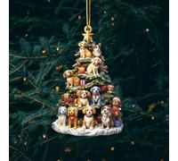 Zimoya 3PCS Book Christmas Ornaments, Books Christmas Tree Decoration, Book Stack Christmas Ornament, Christmas Tree Shape Bookshelf Pendant, Book Lover Christmas Ornament Gifts Home Party Decor (E)