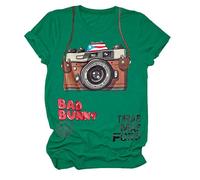 Zimoya Bad Bunny Tirar Mas Women's Inspirational Heart Graphic Letter Print T-Shirt Short Sleeve Casual Tops Blue