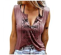Zimoya Womens 2023 Summer Fashion T-Shirt Smooth As Tennessee Sweet As Strawberry Sleeveless V-Neck Tank Tops for Holiday Summer Party