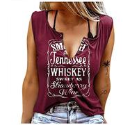 Zimoya Womens 2023 Summer Fashion T-Shirt Smooth As Tennessee Sweet As Strawberry Sleeveless V-Neck Tank Tops for Holiday Summer Party