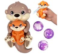 ZIMPLI Baff Buddies - Juego de baño Flotante para mamá y Cachorro, 3 Bombas de baño con Aroma de Lavanda Brillante y pulverizador de Agua, Desarrollo de Habilidades motoras