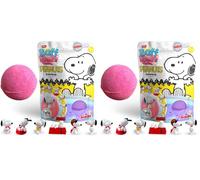 ZIMPLI Bomba de baño sorpresa grande de Peanuts, 1 de 6 juguetes sorpresa de Snoopy para coleccionar, uno por bomba de baño, regalo de dinero de bolsillo, figuras coleccionables, regalos de bolsa de