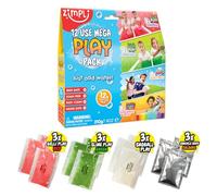 12 Usos Mega Play Pack de Zimpli Kids, 3 x Gelli Play, 3 x Slime Play, 3 x Snoball Play & 3 x Crackle Baff, Juguete de Juego Sensorial para Niños, Actividad de Aprendizaje Educativo