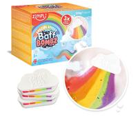 Zimpli Kids - 3 bombas de ba o grandes con forma de nube y arco ris de Special Effect Bath Bombs para ni os, set de regalo de burbujas de ba o he