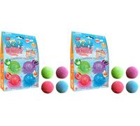 Zimpli Kids - 4 bombas de baño Baff Bombz, set de regalo para niños, hidratantes y orgánicas para piel seca, regalo de cumpleaños para niños y niñas, juguete de baño de bolsillo, apto para veganos y