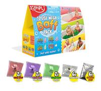 Zimpli Kids -Pack Mega Baff de 12 Usos para Jugar Hora del Baño, Incluye 4xGelli Baff, 2xSlime Baff & 6xCrackle Baff, Juego Sensorial Infantil para la Hora del Baño, Regalo Biodegradable