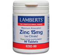 Zinc 15 mg 90 tablets - Lamberts, suplemento mineral diario