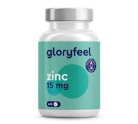 Zinc 15mg - 400 Tabletas (13 meses) - Favorece la piel, el cabello y las uñas - Gluconato de Zinc - Vegano, Probado en laboratorio y sin aditivos