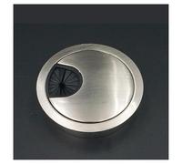 Zinc Alloy Cable Grommet, 50/53/60/80 mm Round Wire Hole Cover & Outlet Port for PC Computer Desk, 1 Piece Durable Metal Line Holder (Brush Finish, 80 mm)