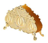 Zinc Alloy Napkin Holder | Gold Desktop Tissue Stand for Restaurant/Hotel/Home | Non - Skid, Scratch - Proof Organizer with Elegant Design