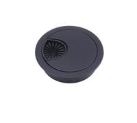 Zinc Alloy Round Cable Hole Cover Desk Wire Grommet 50mm 53mm 60mm 80mm Computer Table Outlet Port Line Holder, Metal Pass Through for Office Furniture(negro, 50 mm)
