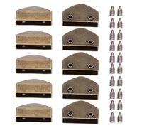 Zinc Alloy Zipper Stoppers 10 Sets | Glossy Metal Zipper Pull Replacement for Luggage/Bags/Jackets | DIY Zipper Repair Kit with Screws, 18x28mm (Antique Bronze)