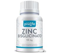 Zinc Bisglicinato 50mg PiùLife, 400 Comprimidos, Zink Puro 15mg