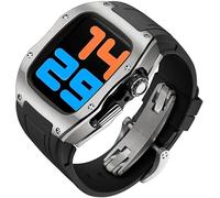 Zinc Titanium Watch Case Rubber Band，For Ultra 49mm 45mm 44mm，Rm Style Watch Case Sport Strap Mod Kit，For Iwatch Series 8/7/6/5/4/SE Replacement Accessories