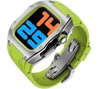 Zinc Titanium Watch Case Rubber Band，For Ultra 49mm 45mm 44mm，Rm Style Watch Case Sport Strap Mod Kit，For Iwatch Series 8/7/6/5/4/SE Replacement Accessories