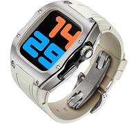Zinc Titanium Watch Case Rubber Band，For Ultra 49mm 45mm 44mm，Rm Style Watch Case Sport Strap Mod Kit，For Iwatch Series 8/7/6/5/4/SE Replacement Accessories