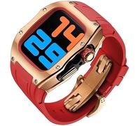 Zinc Titanium Watch Case Rubber Band，For Ultra 49mm 45mm 44mm，Rm Style Watch Case Sport Strap Mod Kit，For Iwatch Series 8/7/6/5/4/SE Replacement Accessories
