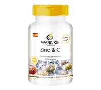 Zinc y Vitamina C - Vegano - Vitamina C 300mg + Zinc 5mg - 100 cápsulas | Warnke Vitalstoffe - Calidad de farmacia alemana