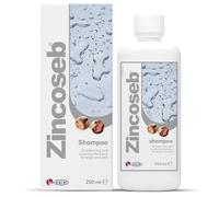 Zincoseb Champú Perros y Gatos Piel Grasa Caspa Escamas Sebo Baño 250 ml | Deja el pelaje manejable, se aclara con facilidad, aroma discreto. Adecuado también en cachorros o gatitos