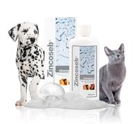Zincoseb Dog Shampoo 250ml For Dry Skin Infections Greasy Skin Smelly Coat by Zincoseb