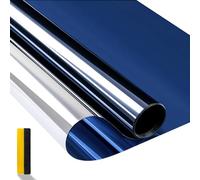 Zindoo Vinilo para Ventanas Efecto Espejo Cristal Unidireccional Protector de Privacidad Anti 99% UV Película de Aislamiento Adecuada para Hogar, Oficina 59.5 * 200cm (Azul)