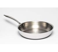 Zinel 5022 - Sartén de acero inoxidable de tres capas, 22 cm, color plateado