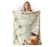 Zinello Design Manta para mi Nieta Mi Querida Nieta - Regalo de Abuela o Abuelo a Nieta - Manta Suave con Mensaje para cumpleaños y Navidad (Nieta - Tu Abuela, 130 x 150 cm)