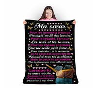 ZINELLO Design - Manta Personalizada Suave Polar para Regalar a su Hermana. Idea de Regalo Inusual útil para un cumpleaños, Navidad, el día de la Madre, una Boda, cubrecama para la decoración