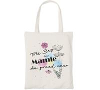 Zinello Design - Tote Bag con mensaje atento para regalar a su abuela - Idea de regalo para fiesta de las abuelas - Bolsa de la abuela, bolsa personalizada, bolsa de algodón, regalo de cumpleaños para