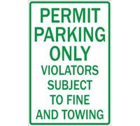 Zing 2283 Eco señal de prohibido aparcar, permiso de aparcamiento Sólo, 18hx12 W, ingeniero grado Prismatic, aluminio reciclado