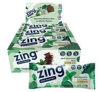 Zing Bars Nutrition Bar - Dark Chocolate Sunflower Mint - Nut Free - 1.76 oz Bars - Case of 12 - Gluten Free - Dairy Free - Wheat Free - by Zing Bars
