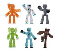 Zing Stikbot Monster Werewolf & Cyborg Pack, juego de 6 figuras de acción de monstruos coleccionables Stikbot, animación Stop Motion, ideal para niños a partir de 4 años