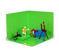 Zing Stikbot Zanimation What The Bot Special Stikbot Action Figures and Animation Set, Includes 3 Stikbots, 1 Mobile Phone Tripod and 2-in-1 Stage, S