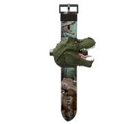 zingking Reloj proyector - 24 Imágenes de Dinosaurio Reloj de Pulsera Digital | Proyección 3D Proyector para Niños y Niñas, Correa Ajustable Suave, Juguete Divertido