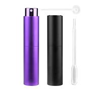 Zingso Pulverizador de perfume rellenable,2botellas de 10ml de perfume rotating mejoradas para viajes para después del afeitado con herramientas de recarga para viajes de vacaciones y salida nocturna