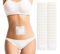 ZINGTERRA - 30 parches de aceite de ricino desechables autoadhesivos, paquete de aceite de ricino blanco, envoltura para el vientre, parche de algodón orgánico altamente absorbente, sin lavado