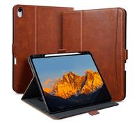Zinibri Funda para iPad Air 11 Pulgadas M4/M3/M2 (2026/2025/2024),iPad Air 5/4 Generación 10,9" con Portalapiz & Bolsillo & Correa de Mano,Cierre Magnético Soporte,Auto Sueño/Estela,Marrón
