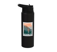 Zinio National Park Utah Mountain Landmark Travel Souvenir Stainless Steel Insulated Water Bottle
