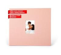 Zink Álbum de Fotos de Tela 8x8” con Ventana Frontal (Rosa)
