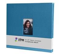 Zink Cloth Covered Scrapbook - Álbum de fotos (8 x 8 cm), color azul