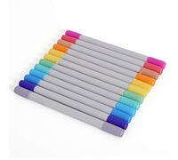 Zink Coloridos marcadores de punta doble/doble con cincel fino, paquete de 12