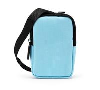 Zink Funda Blanda para cámara instantánea pequeña y Bolsa de Impresora con Compartimento para Papel fotográfico, Cremallera y Correa para el Hombro (Azul) para Kodak, Lifeprint, Polaroid, HP, Canon,