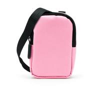 Zink Funda Suave Rosa para Cámara Instantánea e Impresora con Bolsillo para Papel, Cierre Cremallera y Correa Cruzada - Compatible con Kodak, Lifeprint, Polaroid, HP, Canon, Fujifilm