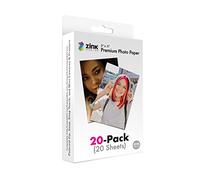 Zink Papel fotográfico premium de 2 x 3 pulgadas (paquete de 20) compatible con cámaras e impresoras Polaroid Snap, Snap Touch, Zip y Mint, ZINKPZ2X320, blanco
