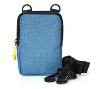 Zink Soft Camera Case - Cámara pequeña de impresión instantánea y Bolsa de Impresora con Bolsillo de Papel fotográfico, Cierre de Cremallera y Bandolera Cruzada - Azul